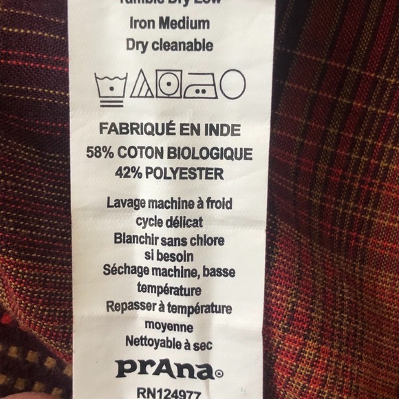 PRANA BUTTON DOWN SHIRT - Picture 6 of 6